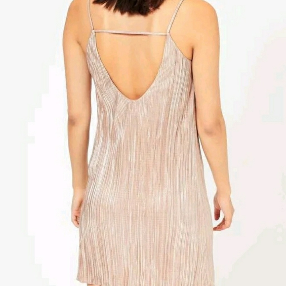 NWT MISS SELFRIDGE Stunning shimmery slip dress metallic gold - Picture 5 of 5